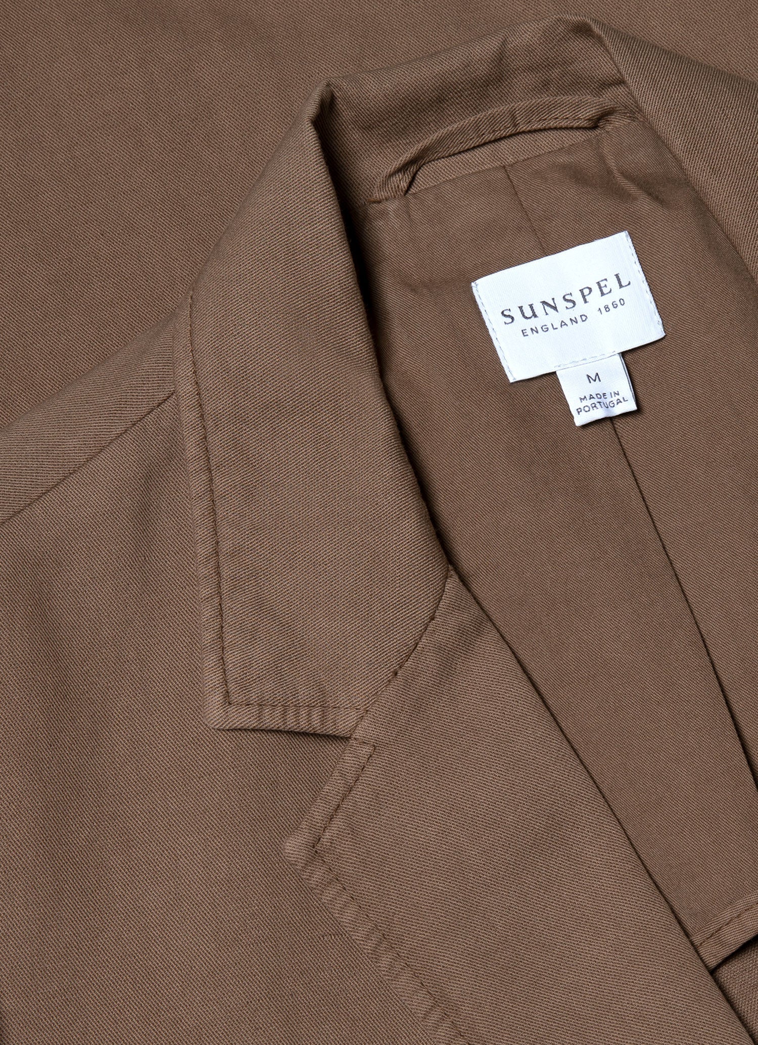 Men's Cotton Linen Blazer in Dark Tan