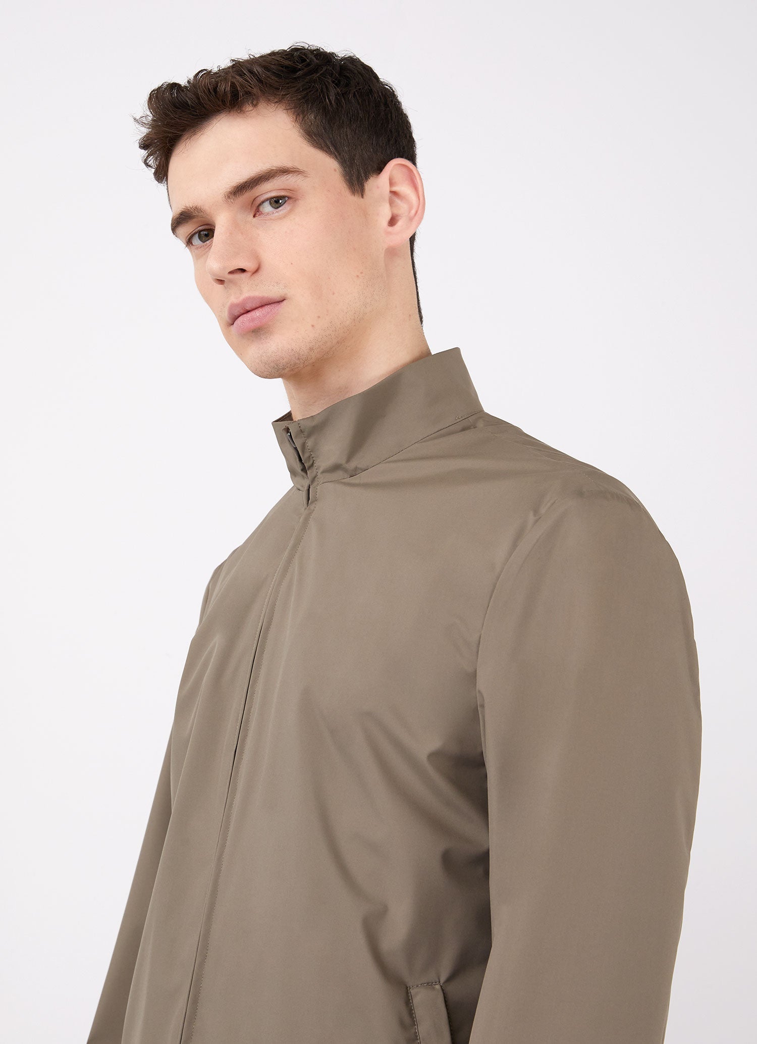 Men's Technical Jacket in Dark Stone