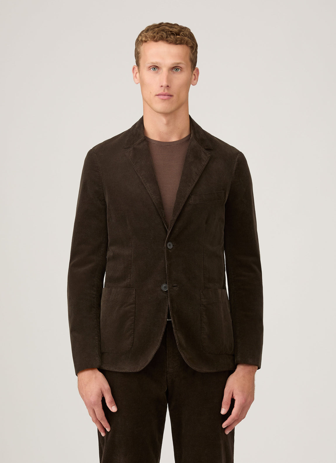 Men's Corduroy Blazer in Coffee