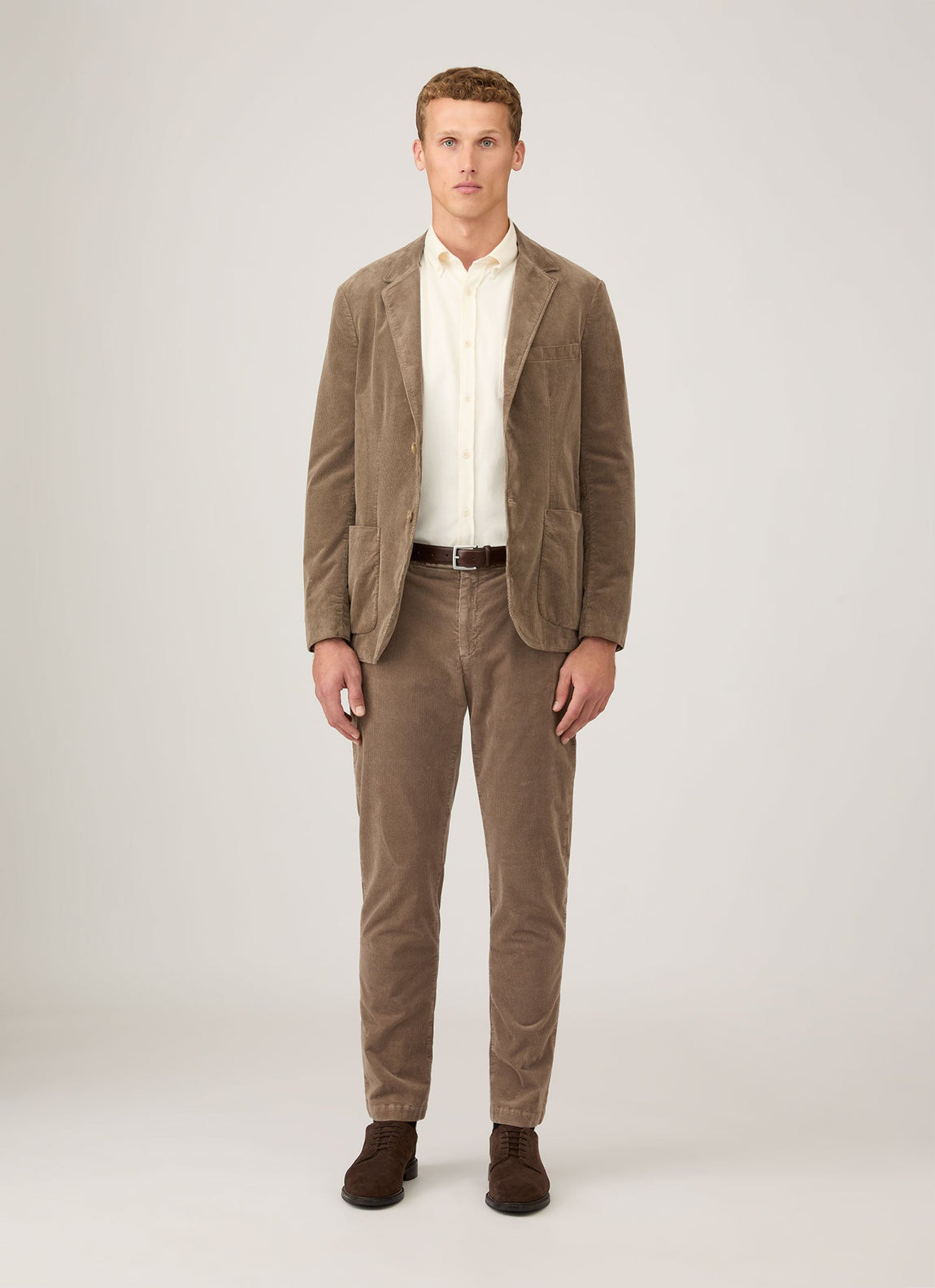 Men's Corduroy Two-Piece Suit in Bark