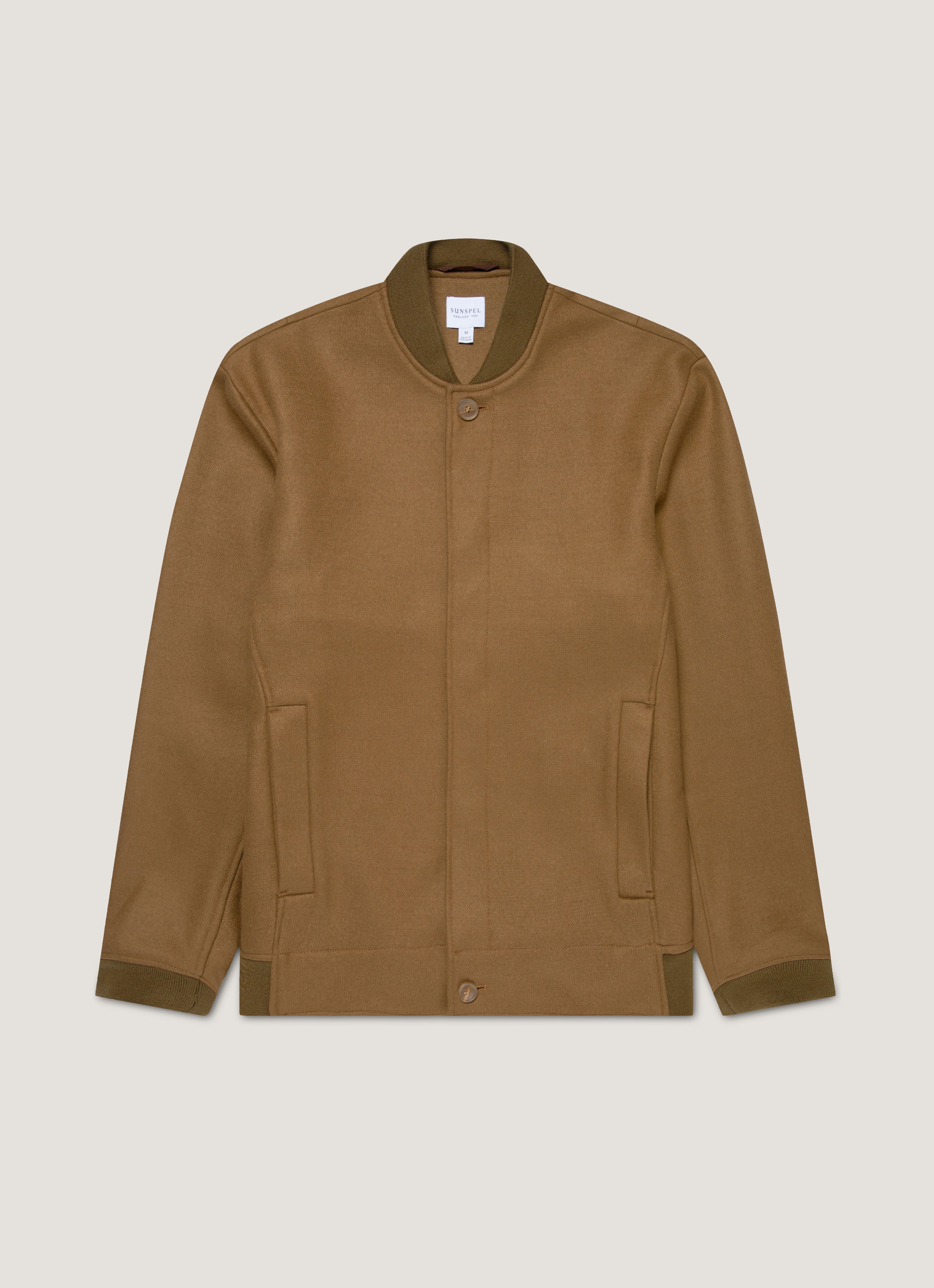 Men's Wool Bomber Jacket in Mole | Sunspel
