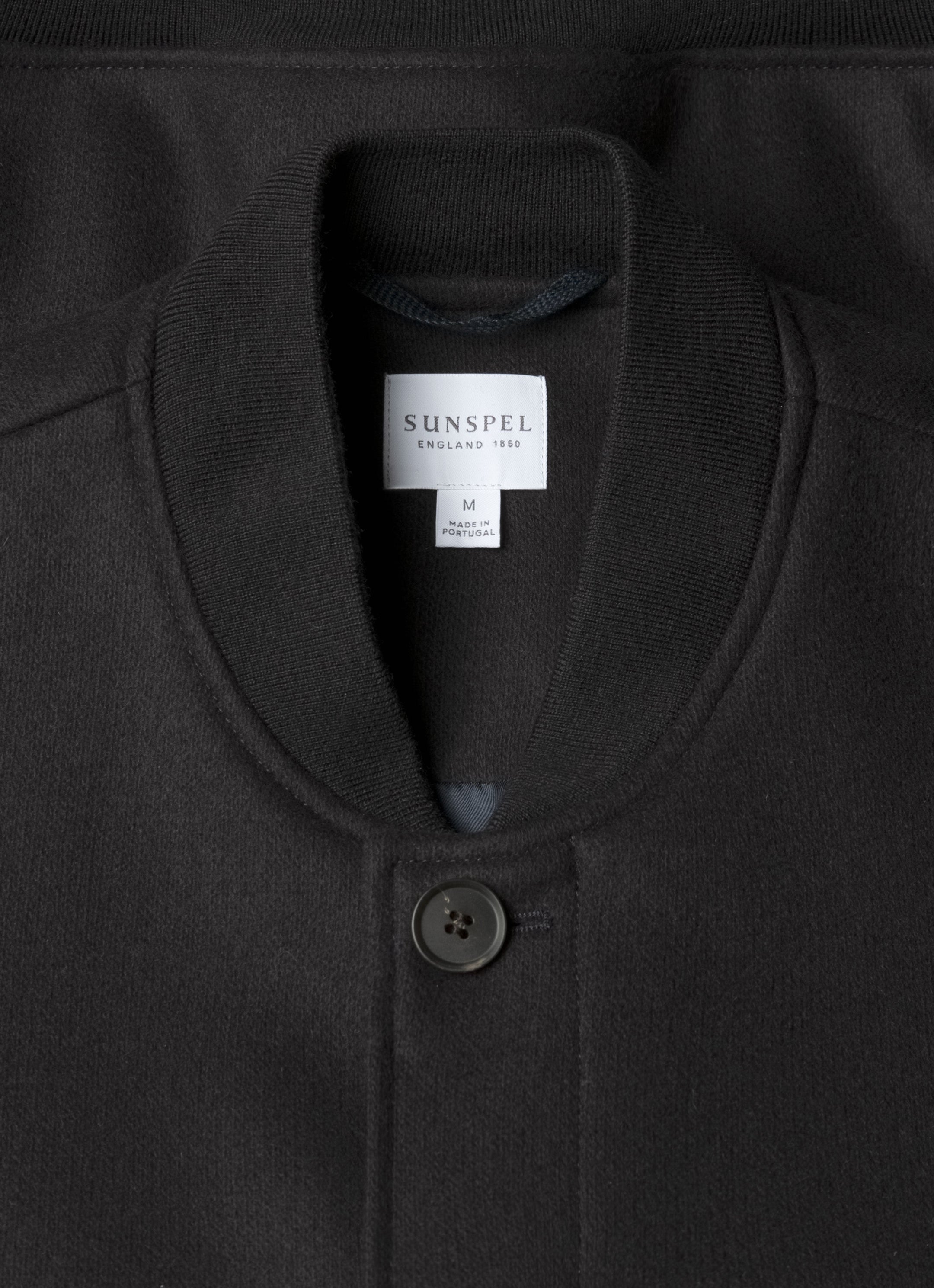 Men's Wool Bomber Jacket in Navy