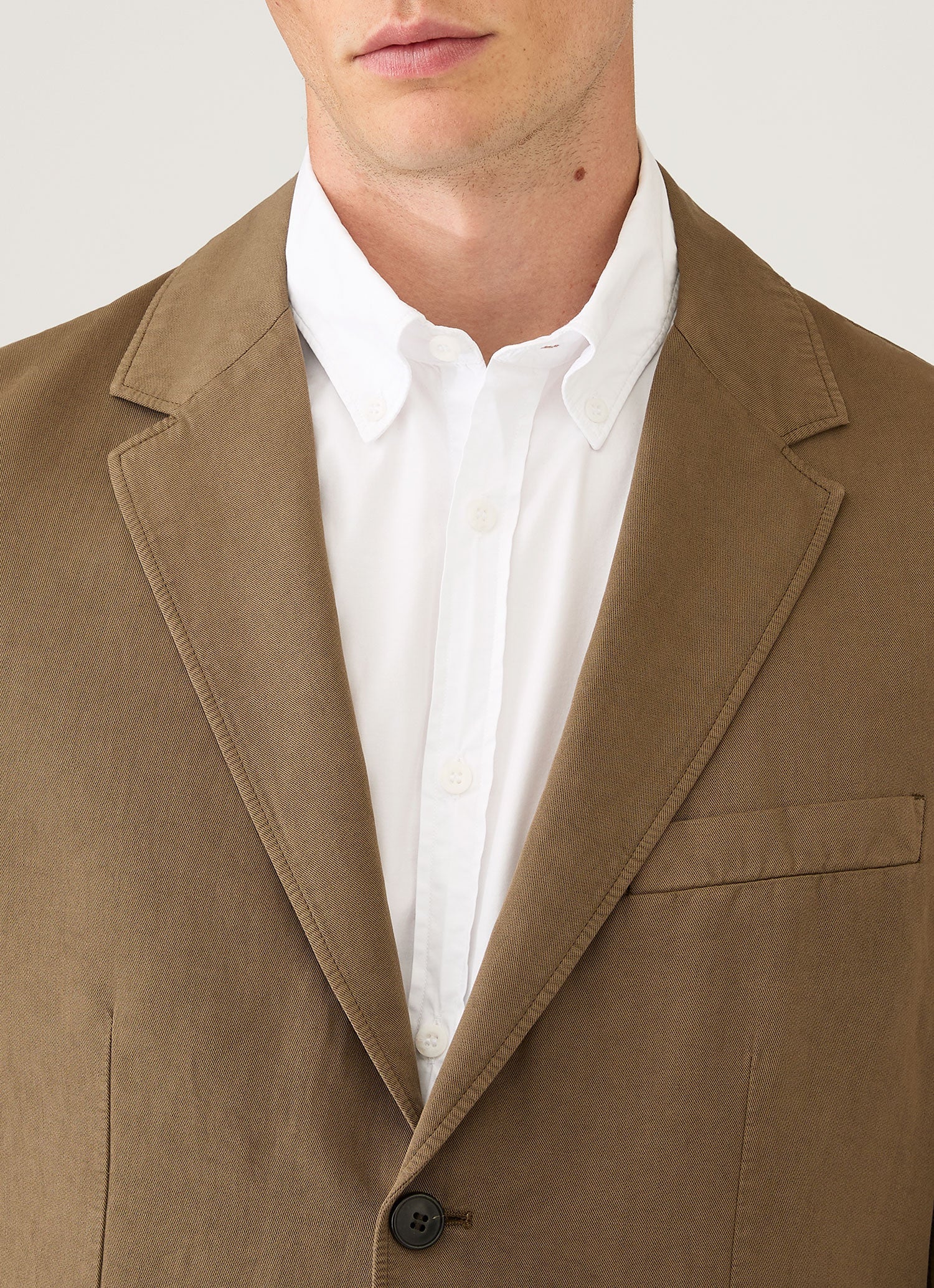 Men's Cotton Linen Blazer in Dark Cedar