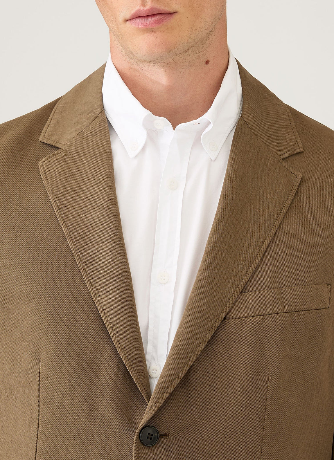 Men's Cotton Linen Blazer in Dark Cedar