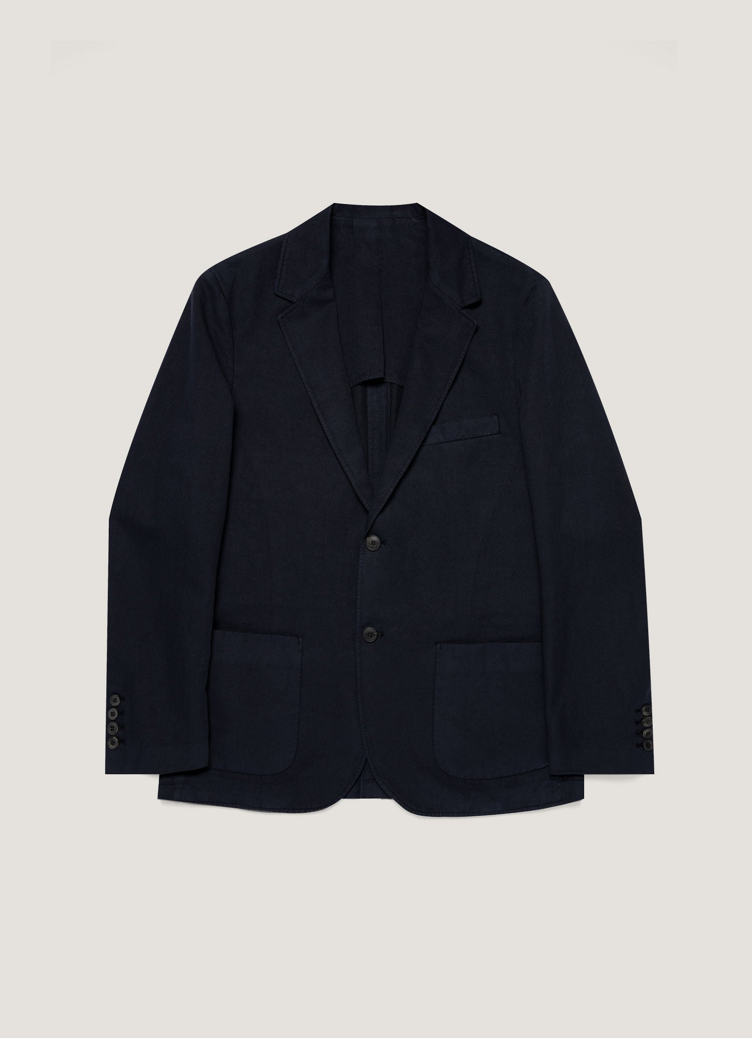 Men's Cotton Linen Blazer in Navy | Sunspel