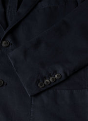 Men's Cotton Linen Two-Piece Suit in Navy