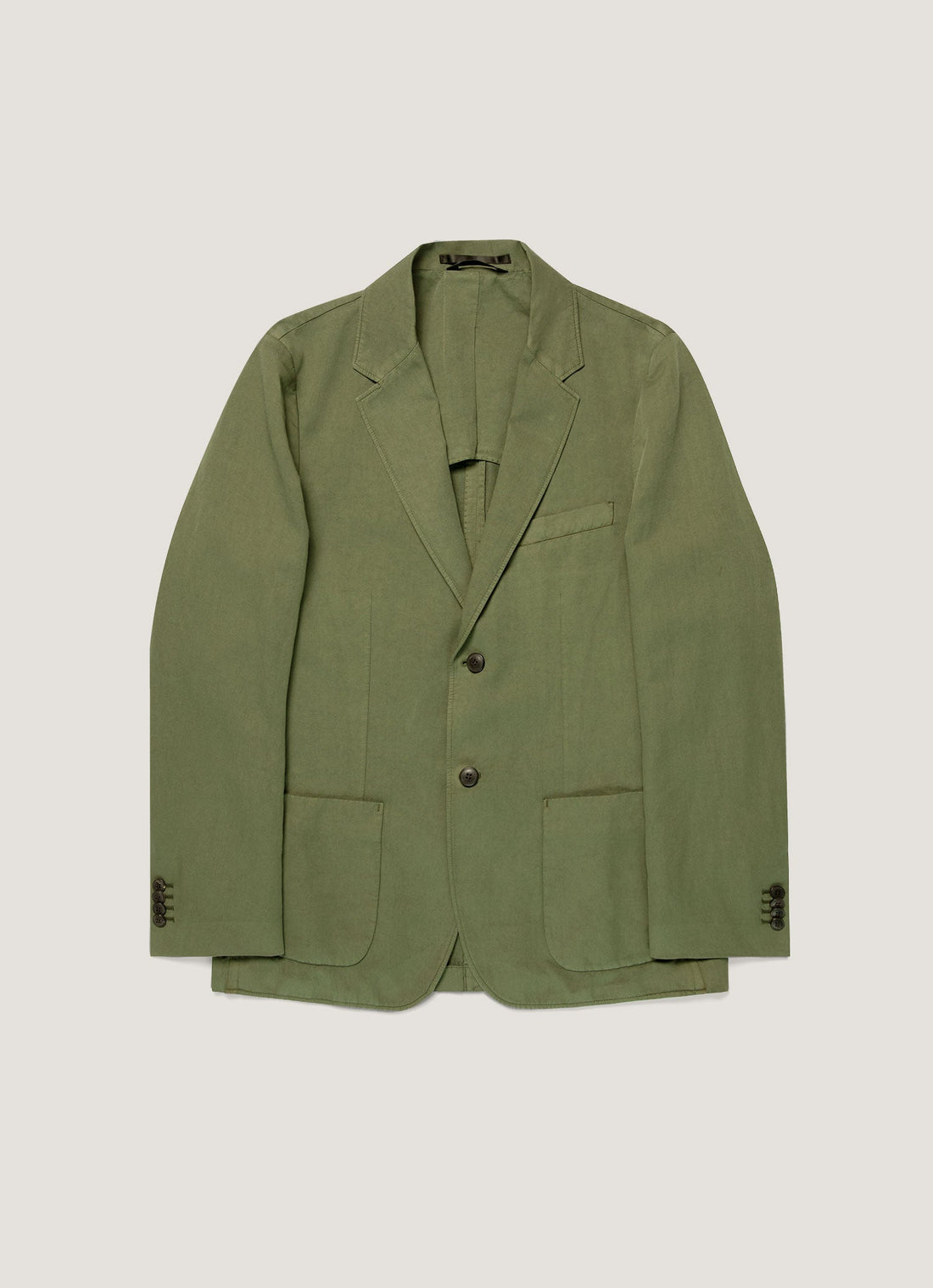 Men's Cotton Linen Blazer in Deep Olive