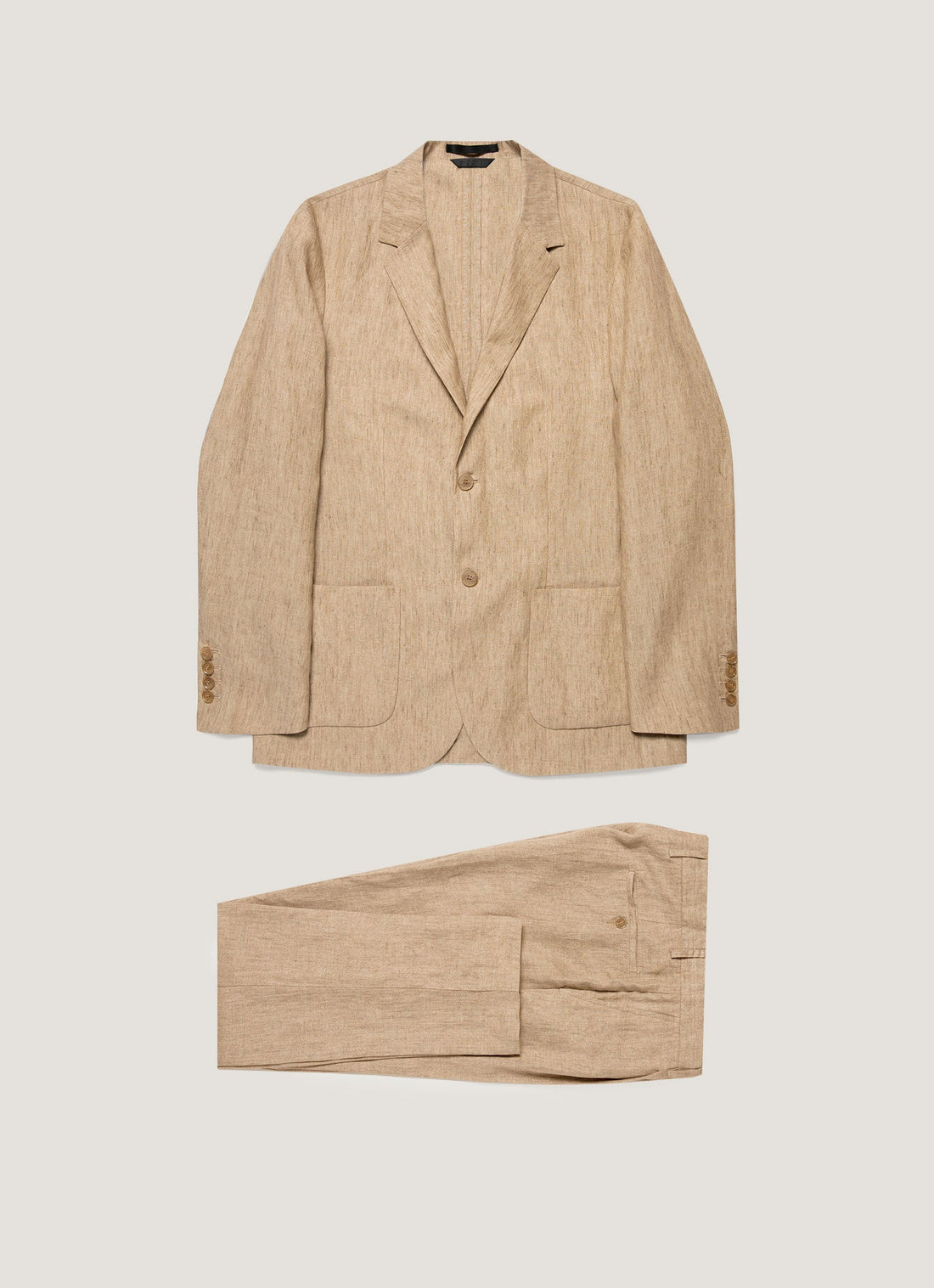 Men's Linen Two-Piece Suit in Dune Melange