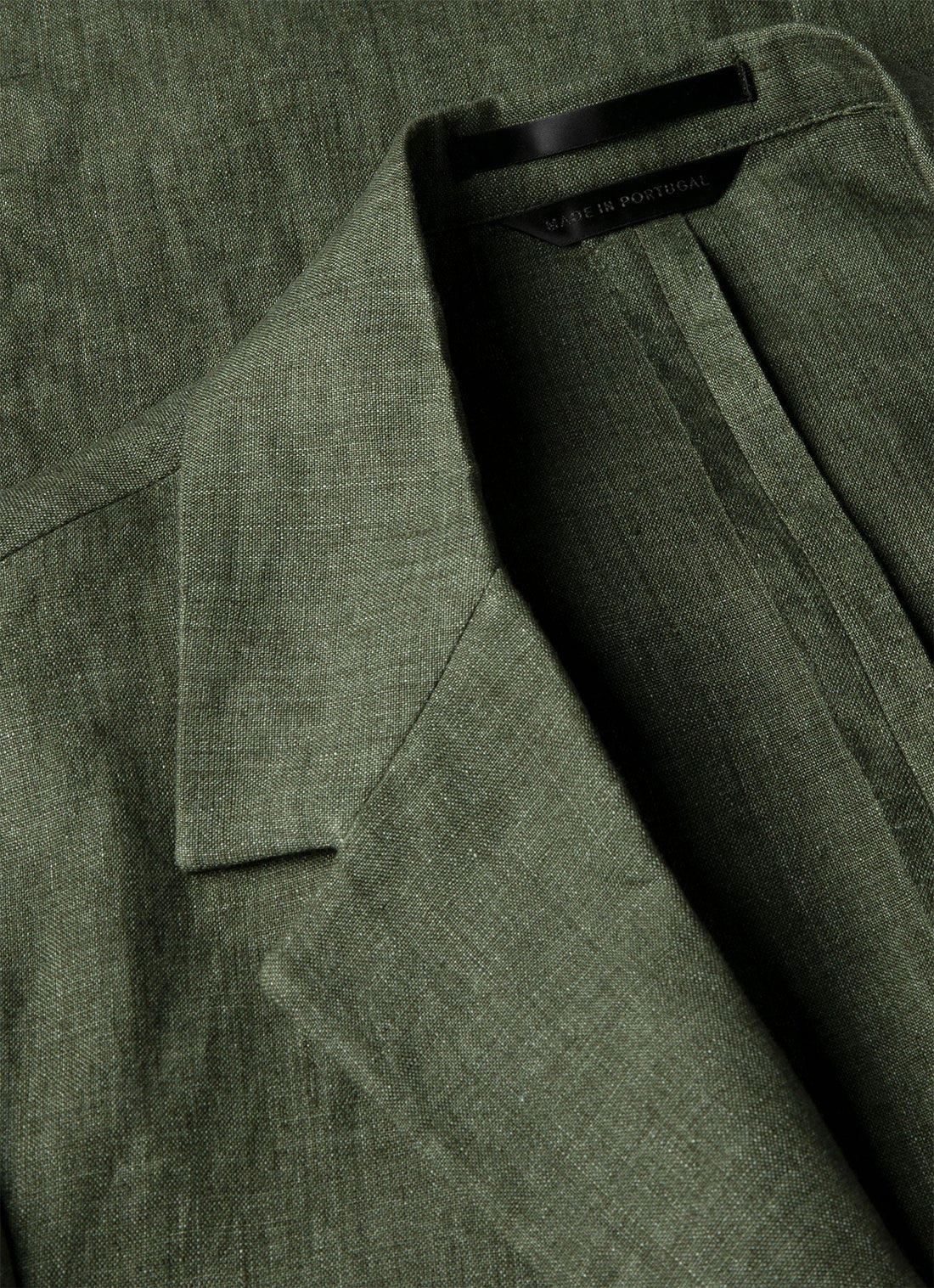 Men's Linen Blazer in Hunter Green