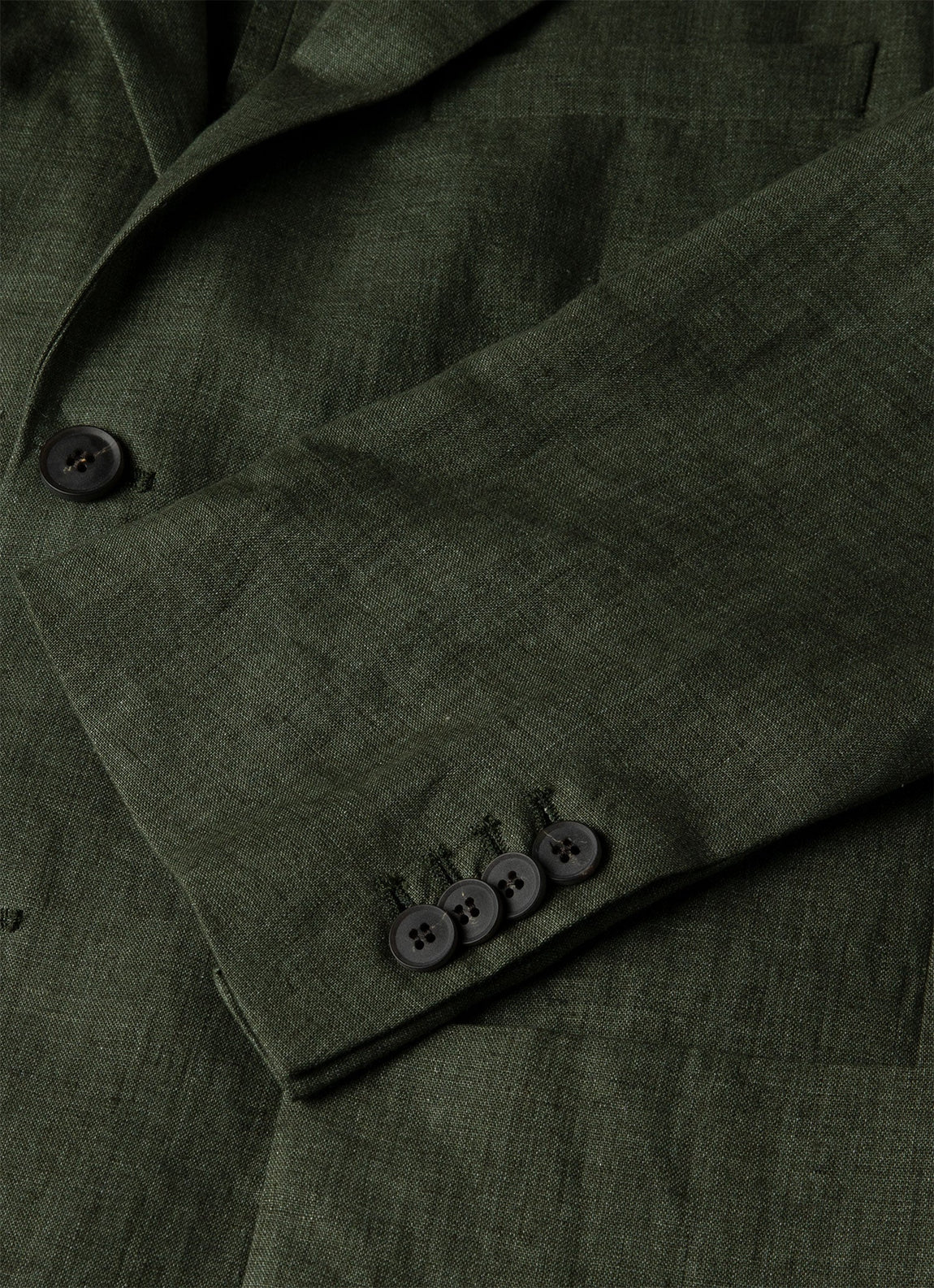 Men's Linen Two-Piece Suit in Hunter Green