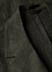Men's Linen Blazer in Forest