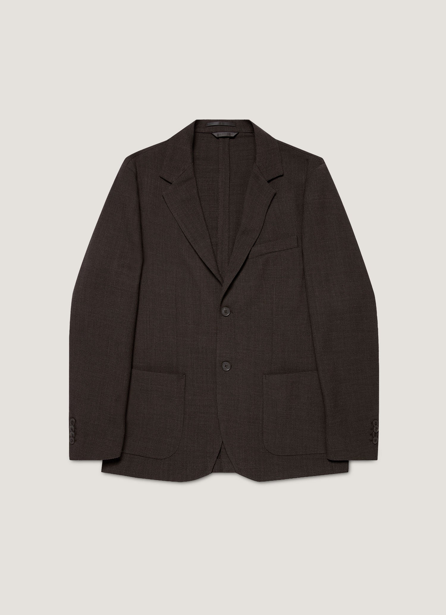 Men's Textured Wool Two-Piece Suit in Truffle