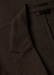 Men's Textured Wool Blazer in Truffle