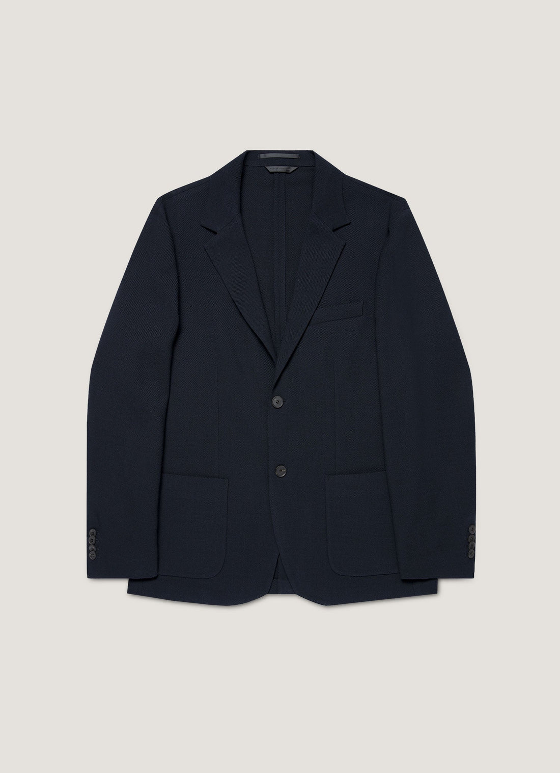 Men's Textured Wool Blazer in Navy