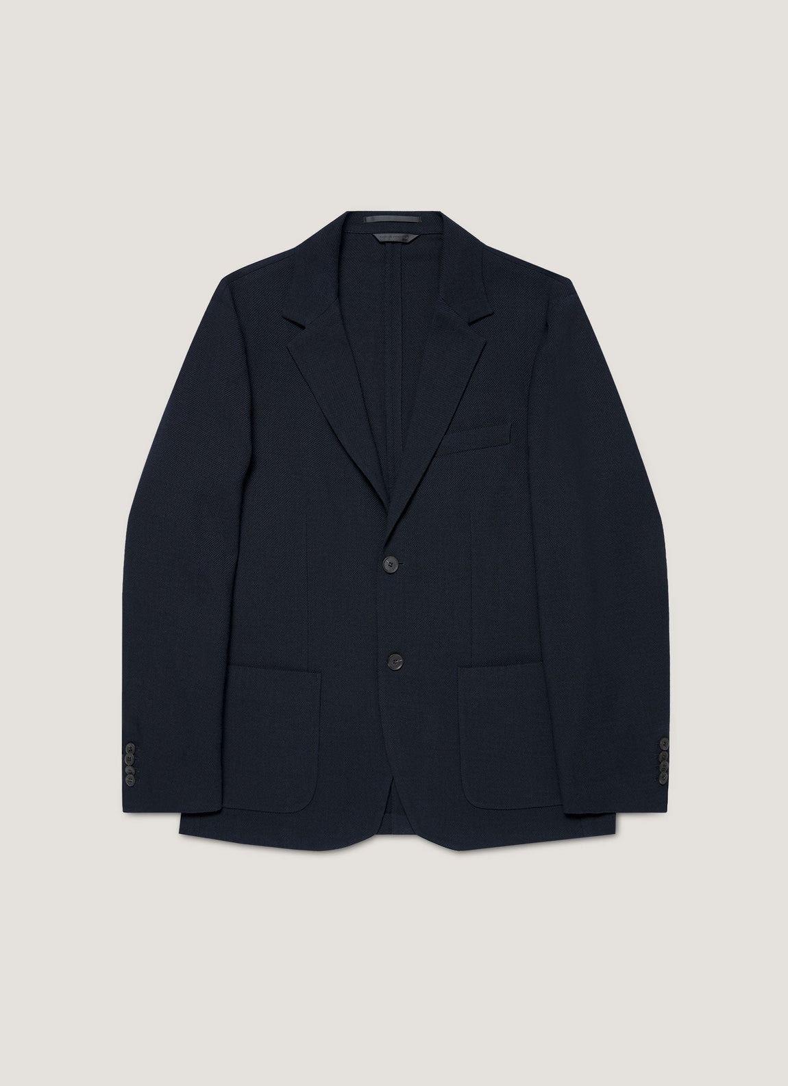 Men's Textured Wool Two-Piece Suit in Navy