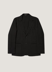 Men's Textured Wool Two-Piece Suit in Dark Charcoal Melange