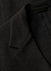 Men's Textured Wool Two-Piece Suit in Dark Charcoal Melange