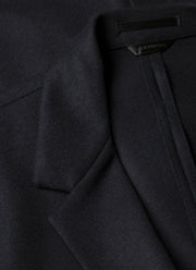 Men's Boiled Wool Two-Piece Suit in Navy