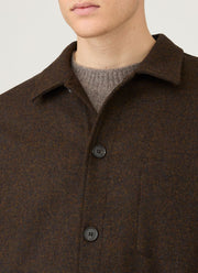 Men's Wool Twin Pocket Jacket in Truffle