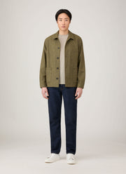 Men's Wool Twin Pocket Jacket in Sea Moss