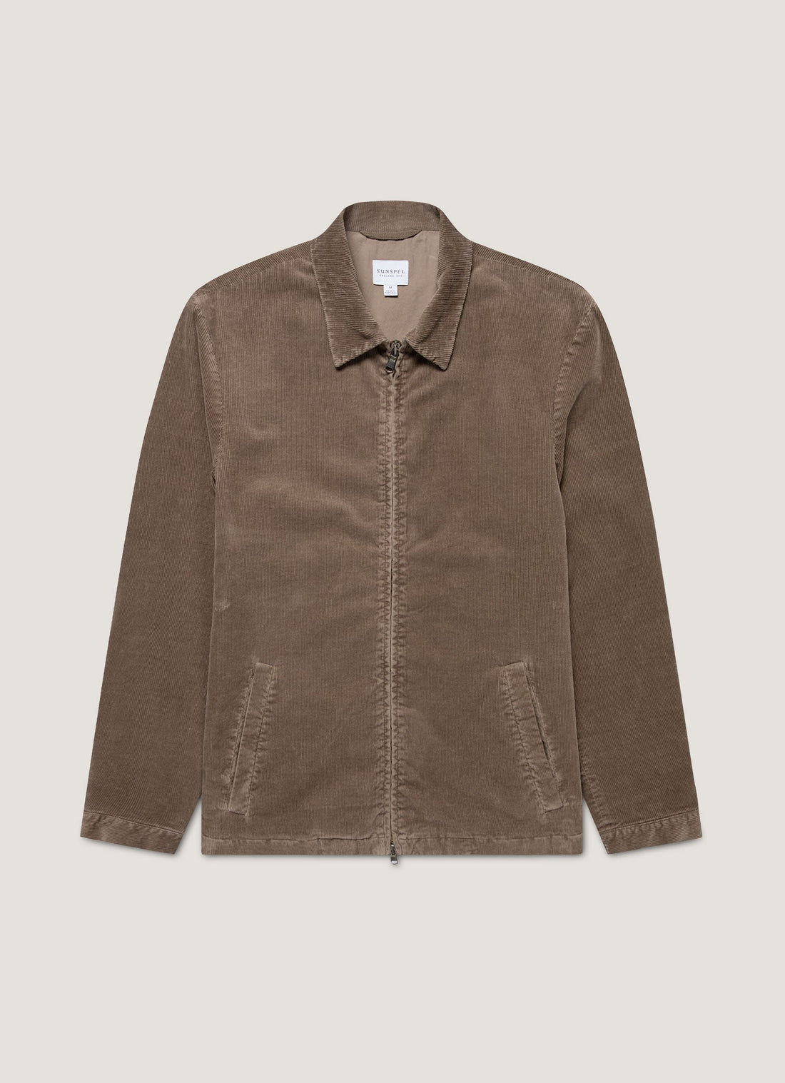 Men's Corduroy Harrington Jacket in Bark