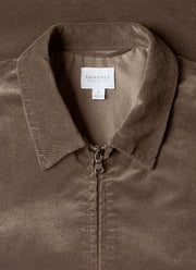 Men's Corduroy Harrington Jacket in Bark