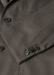Men's Lightweight Travel Wool Blazer in Light Coffee Melange