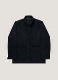 Men's Wool Cashmere Flannel Field Jacket in Navy