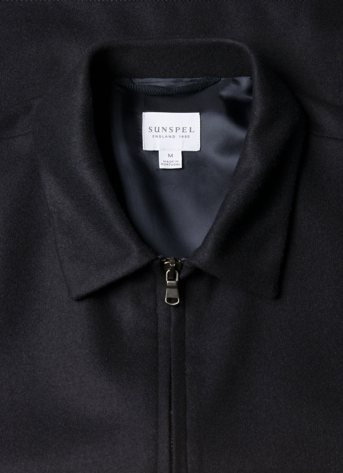 Men's Boiled Wool Harrington Jacket in Navy