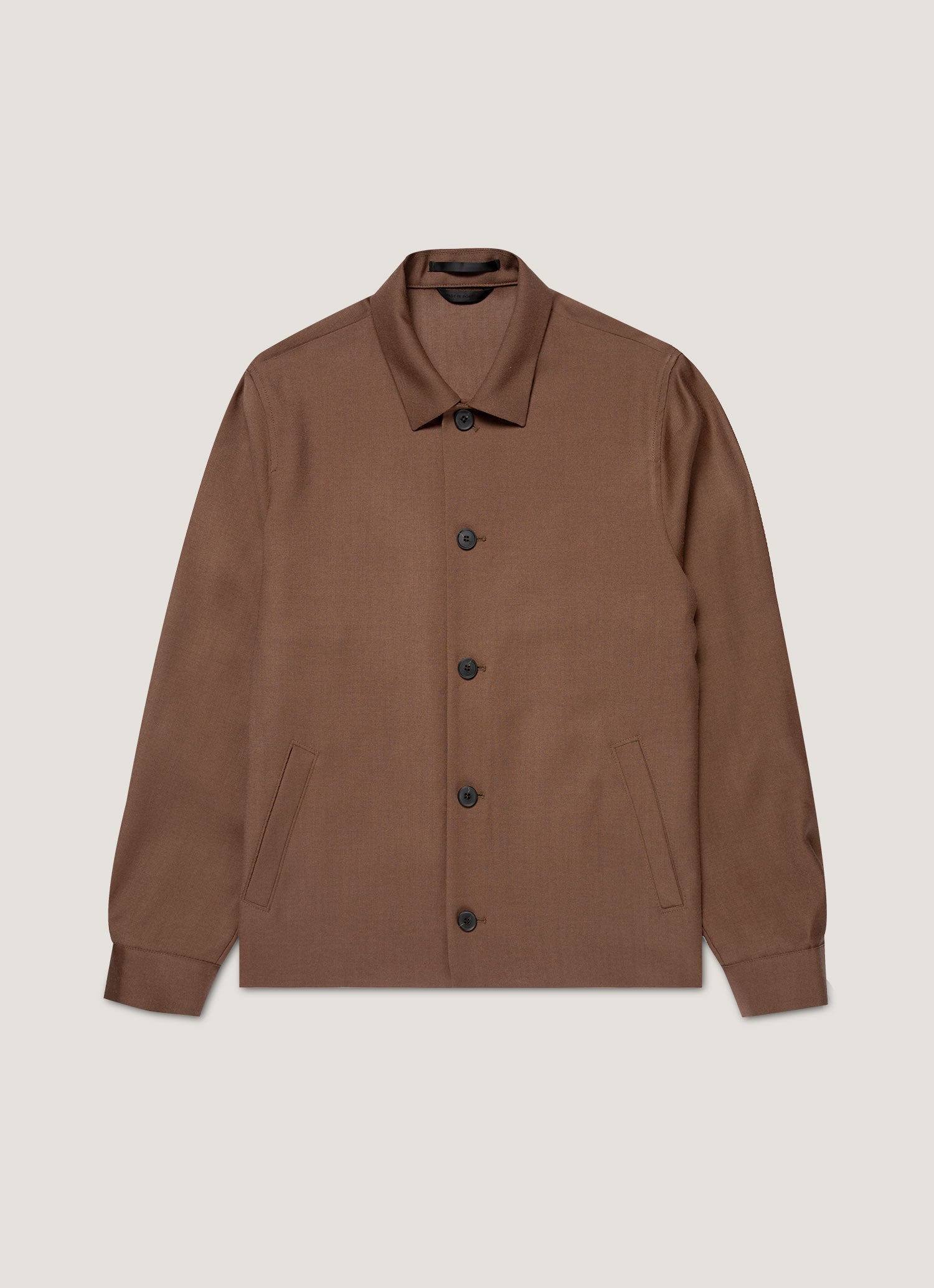 Men's Wool Twill Jacket in Light Brown