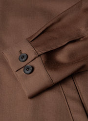 Men's Wool Twill Jacket in Light Brown