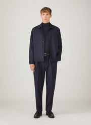 Men's Wool Twill Jacket in Navy
