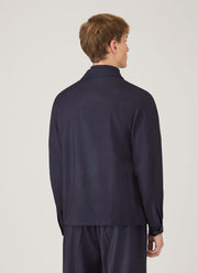 Men's Wool Twill Jacket in Navy