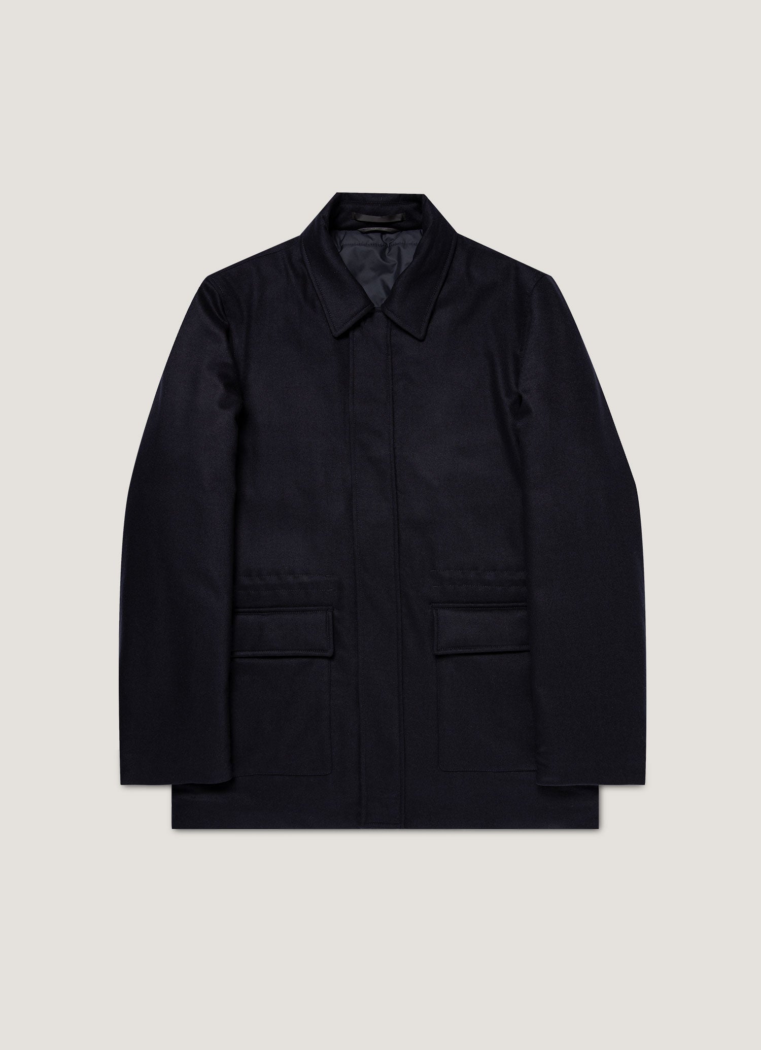 Men's Wool Cashmere Field Jacket in Navy