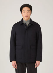 Men's Wool Cashmere Field Jacket in Navy