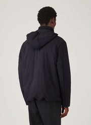 Men's Wool Puffer Jacket in Navy