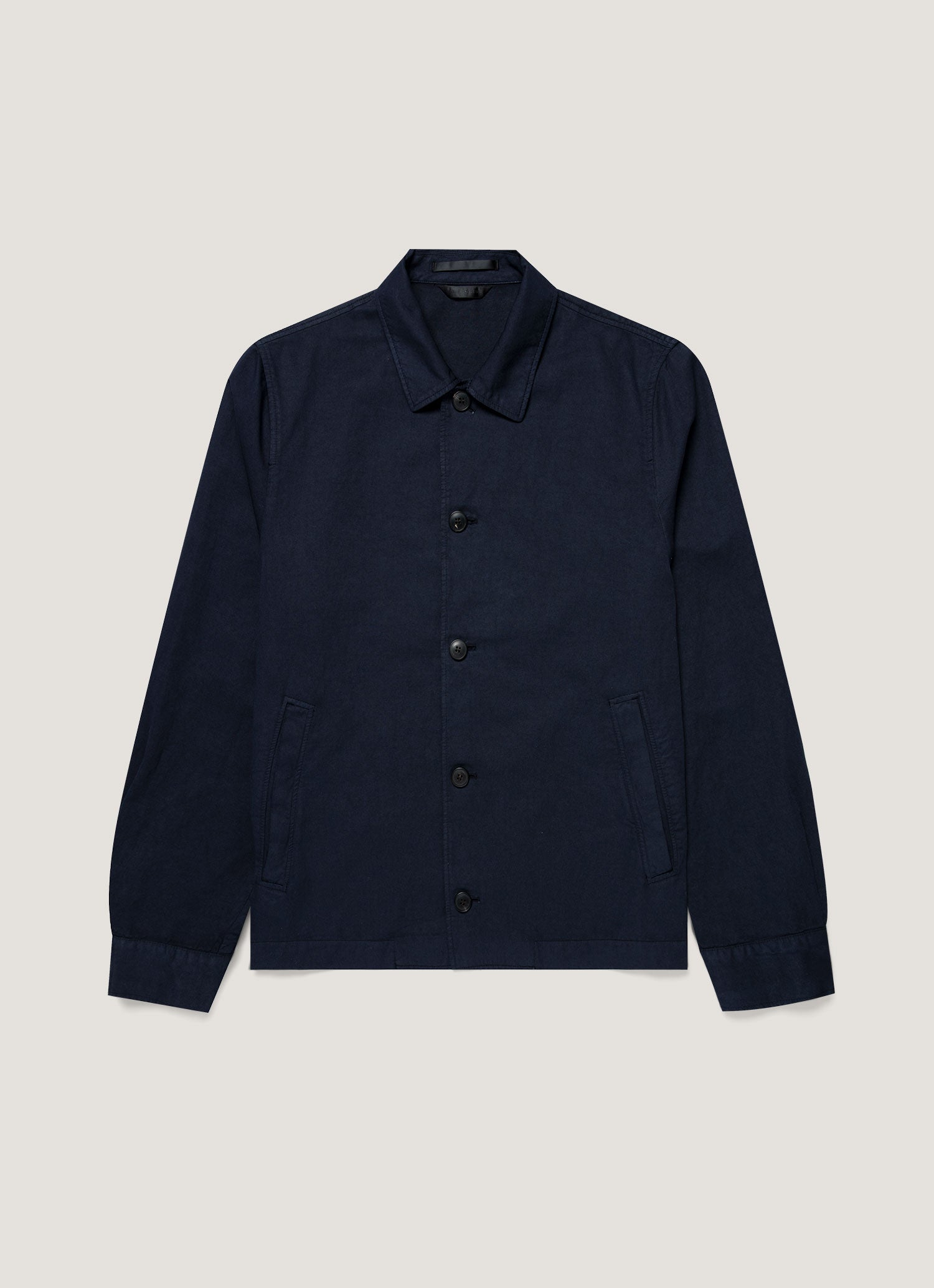 Men's Cotton Linen Jacket in Navy | Sunspel