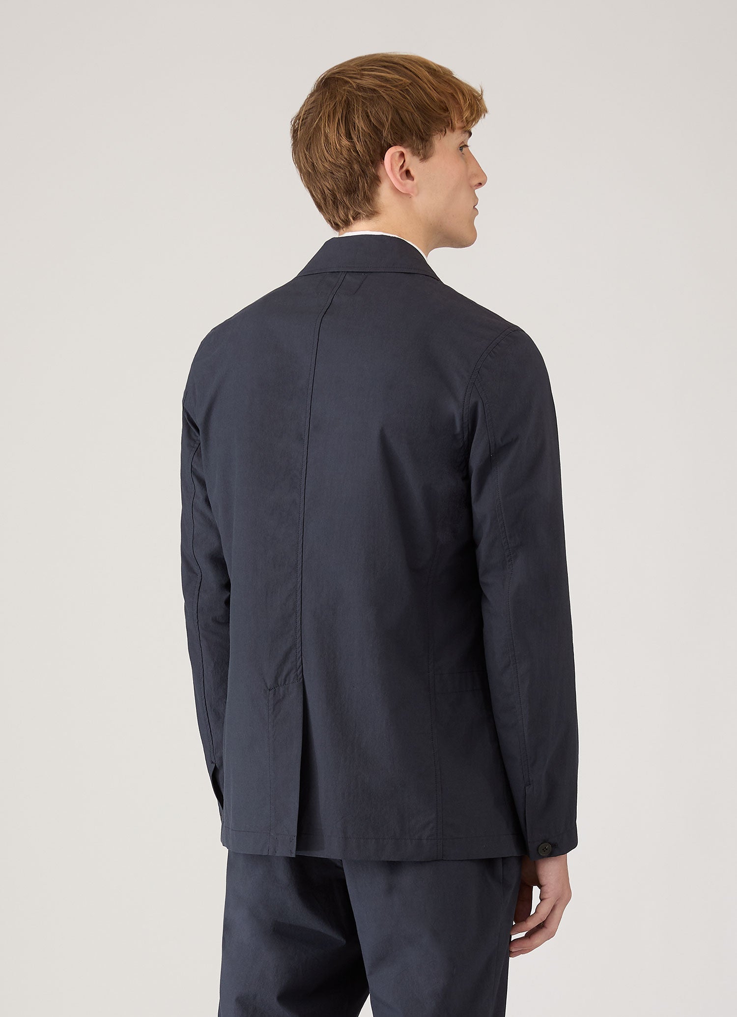 Men's Lightweight Cotton Poplin Jacket in Navy