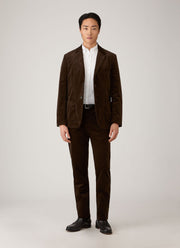 Men's Corduroy Two-Piece Suit in Dark Chocolate