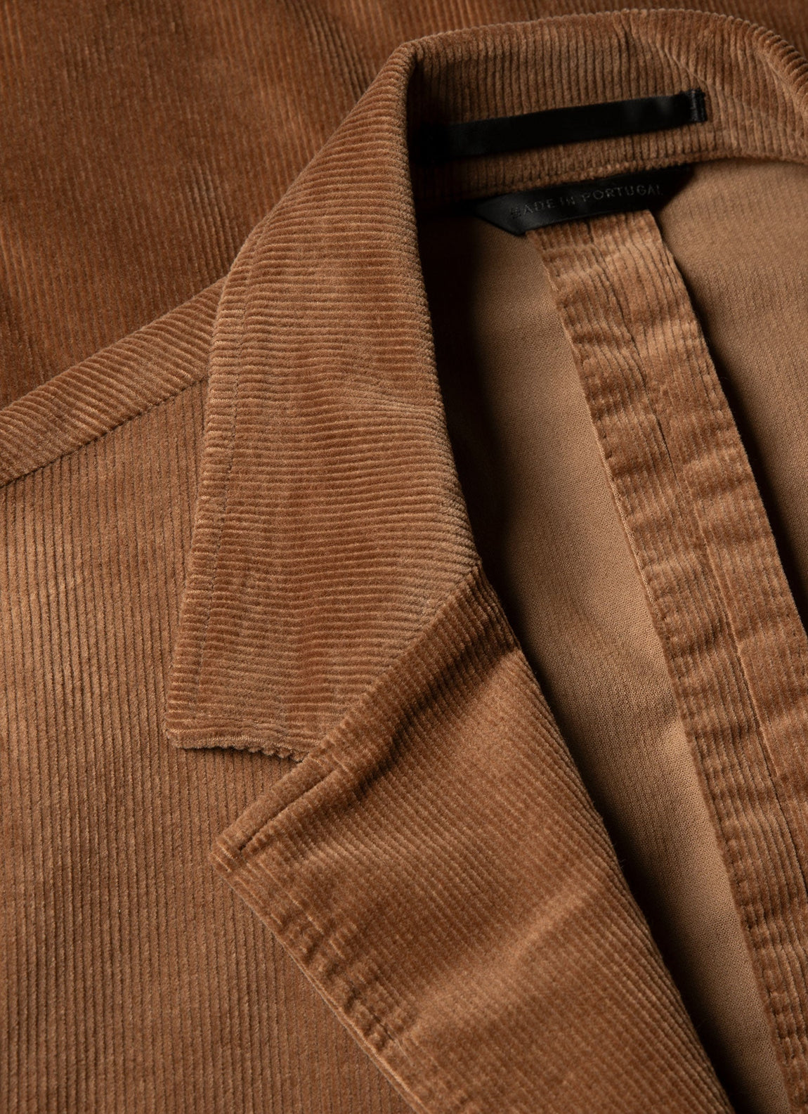 Men's Corduroy Two-Piece Suit in Dark Beige