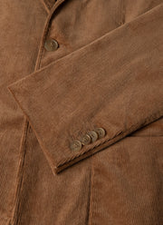 Men's Corduroy Two-Piece Suit in Dark Beige