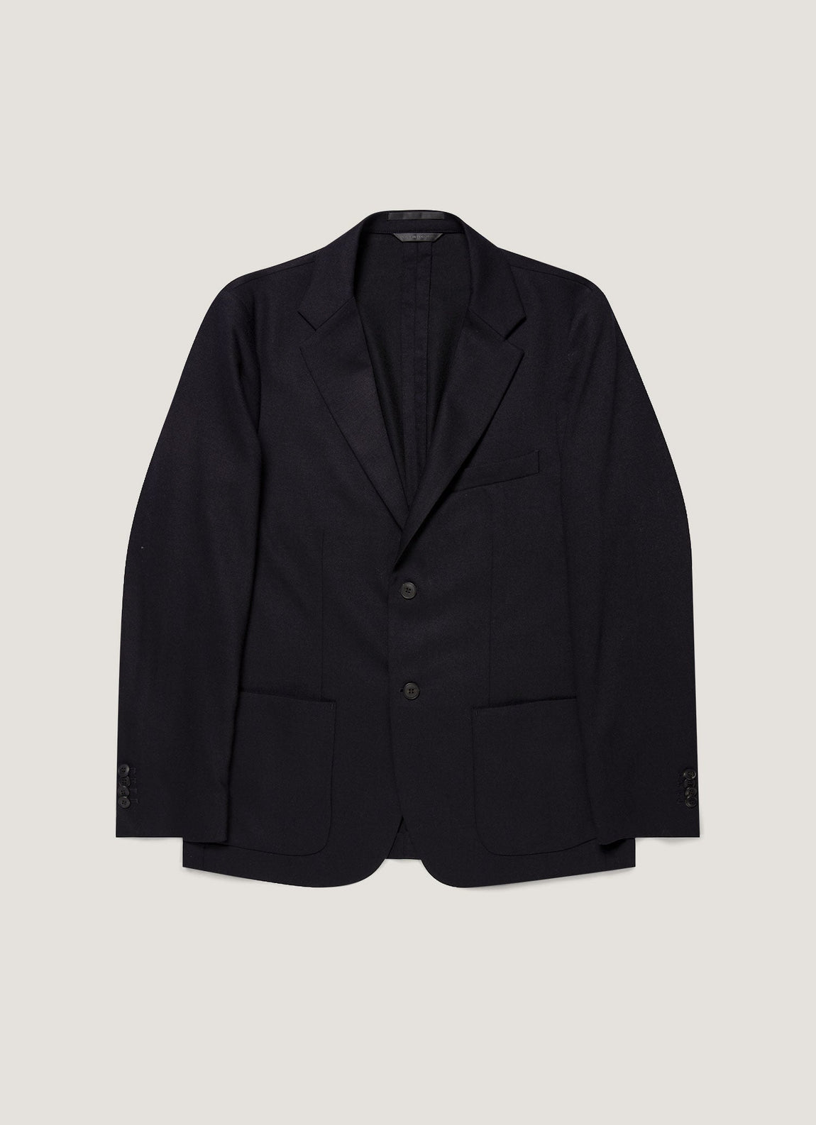 Men's Wool Cashmere Flannel Two-Piece Suit in Navy