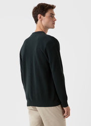 Men's Knitted Jacket in Seaweed