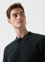 Men's Knitted Jacket in Seaweed