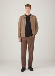 Men's Merino Milano Zip Jacket in Sandstone