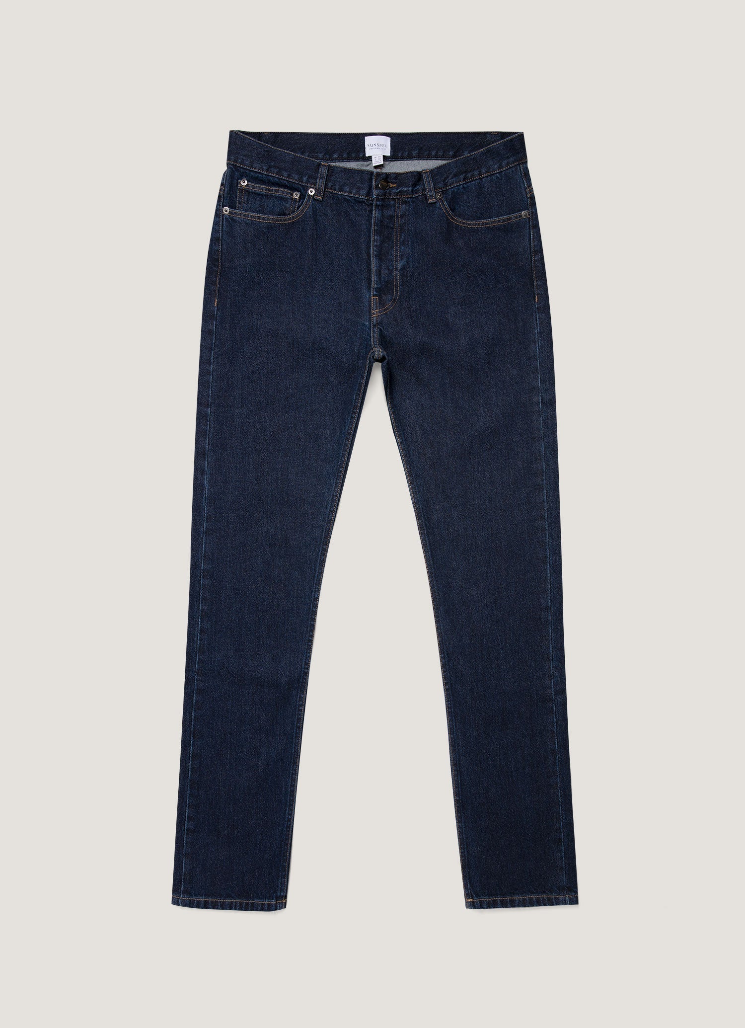 Men’s Regular Fit Jeans in Rinse Wash Denim | Sunspel