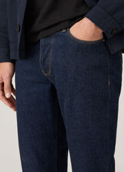 Men's Regular Fit Jeans in Rinse Wash Denim