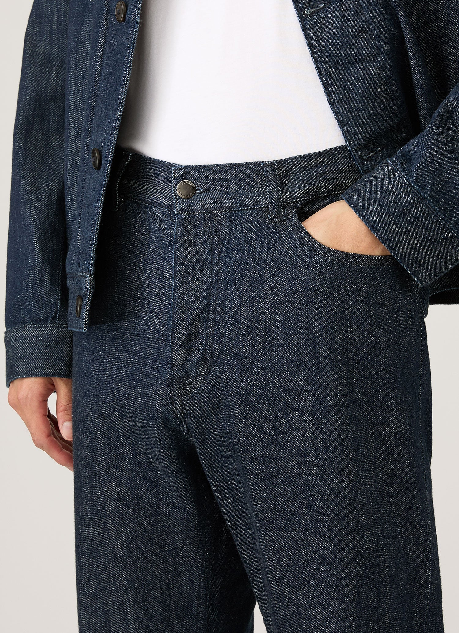 Men's Japanese Denim Jeans in Rinse Wash Denim