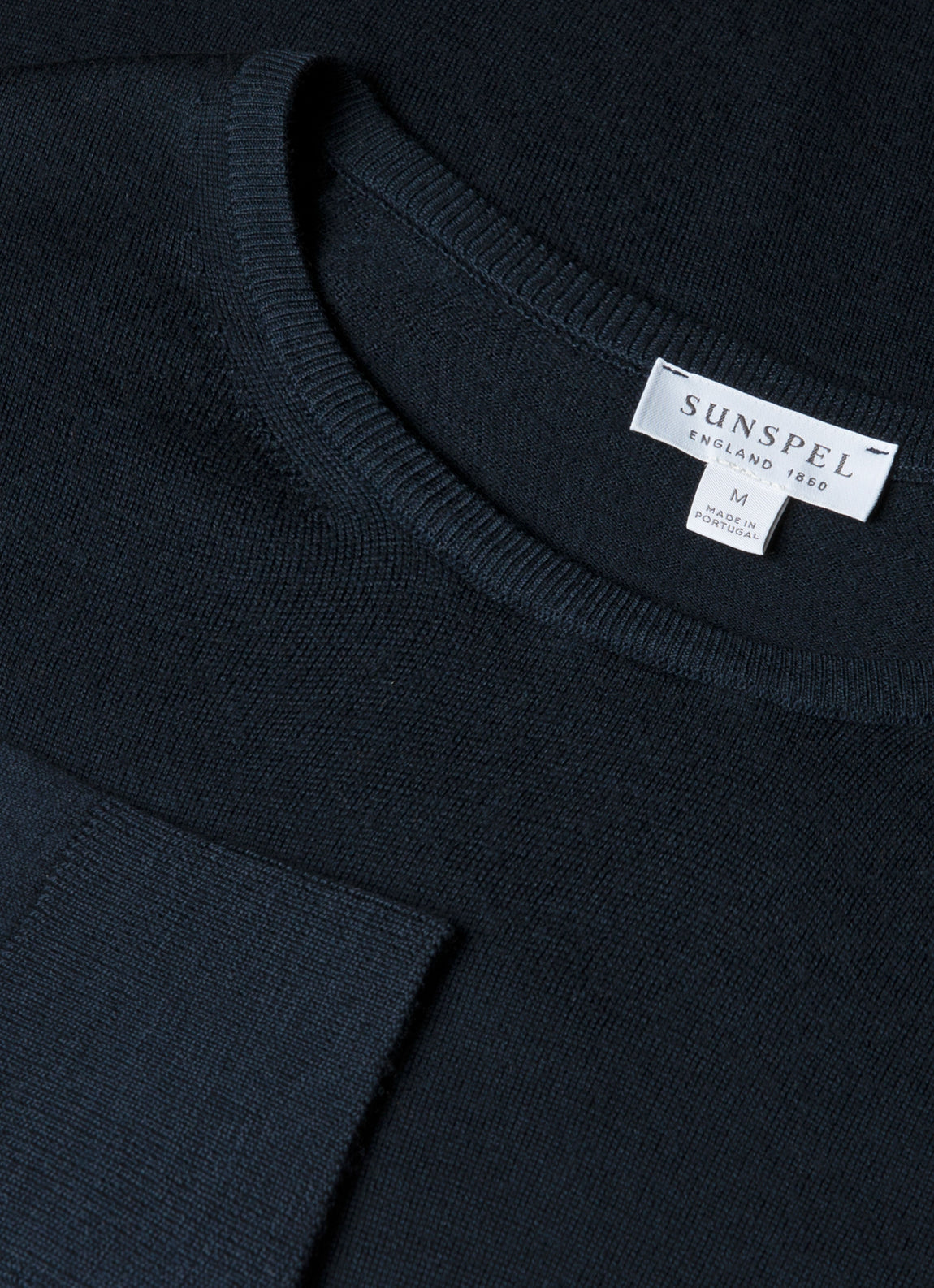 Men's Extra-Fine Merino Crew Neck in Navy