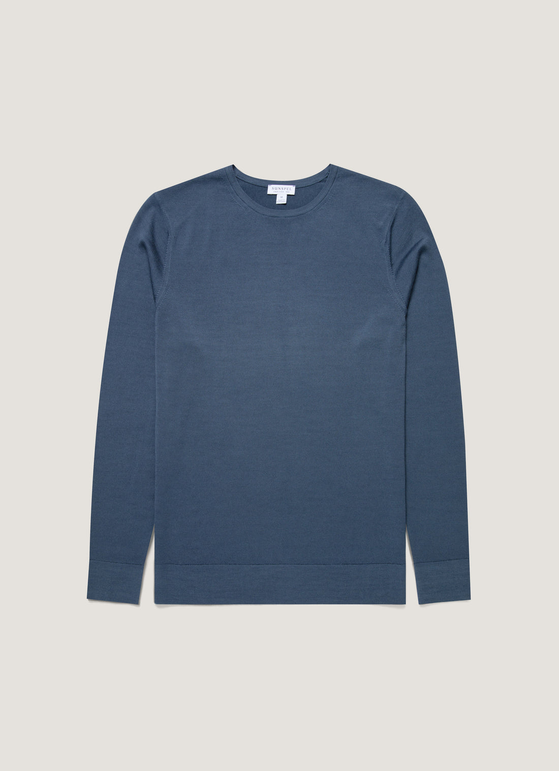 Men's Extra-Fine Merino Crew Neck in Slate Blue